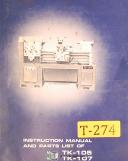Takang-Takang TK-105 and TK-107, Operations Wiring and Parts Manual-TK-105-TK-107-01